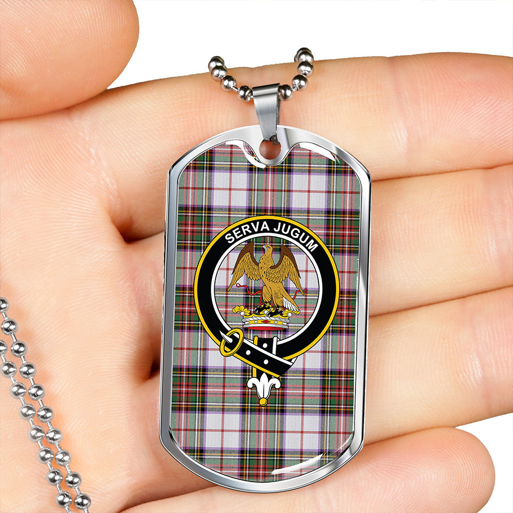 Hay #2 Ancient Clan Badge Classic Tartan Dog Tag Necklace