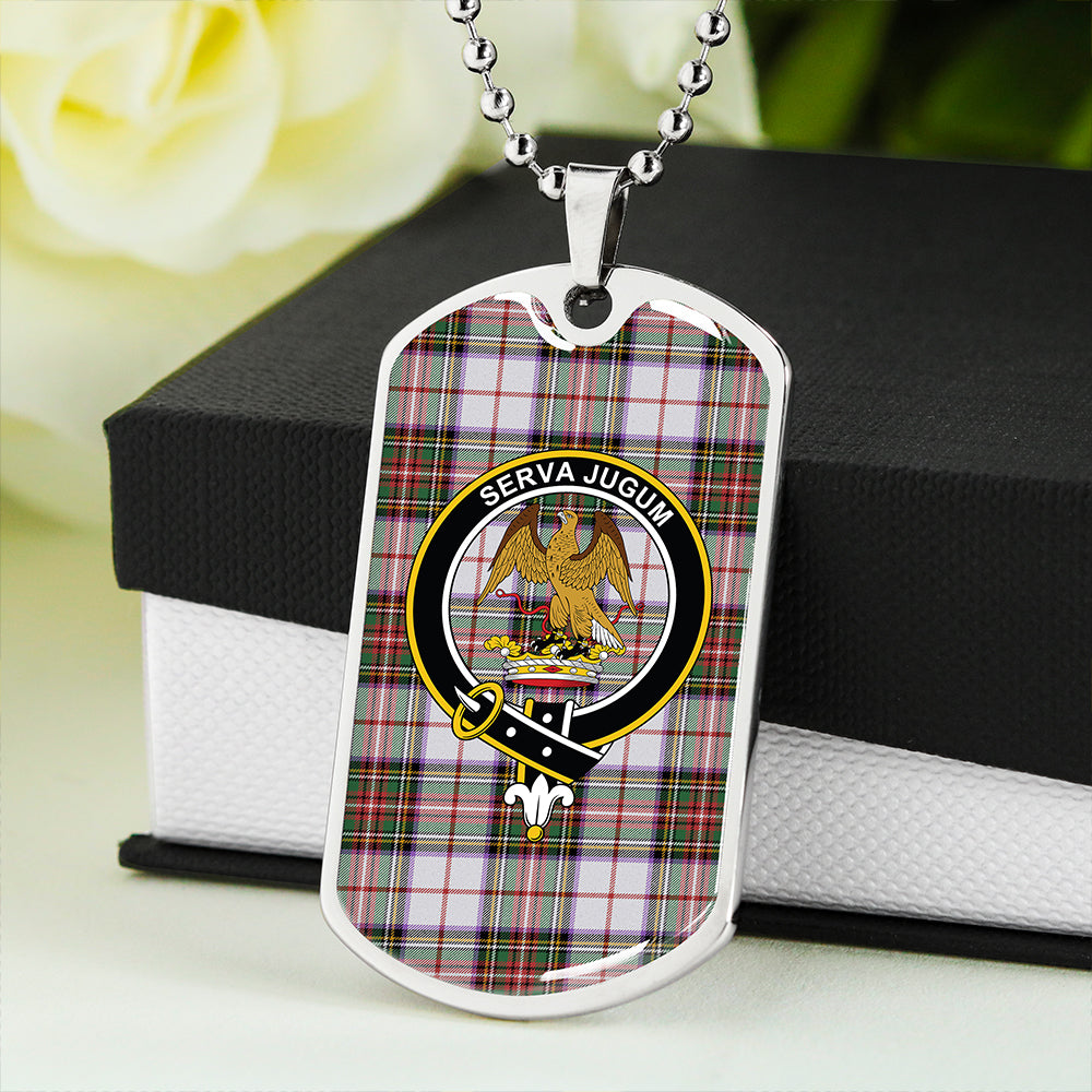 Hay #2 Ancient Clan Badge Classic Tartan Dog Tag Necklace