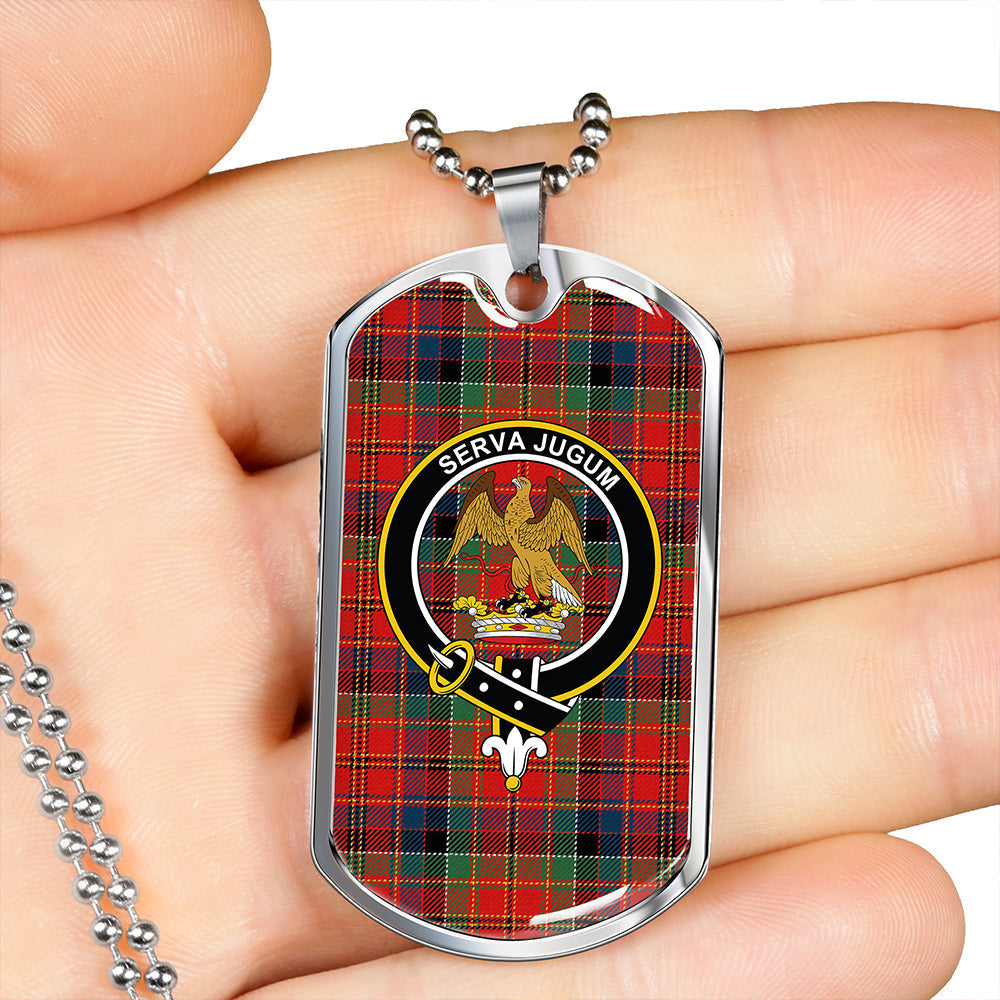 Hay and Leith Modern Clan Badge Classic Tartan Dog Tag Necklace