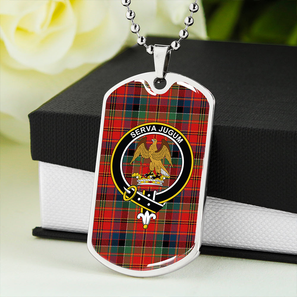 Hay and Leith Modern Clan Badge Classic Tartan Dog Tag Necklace