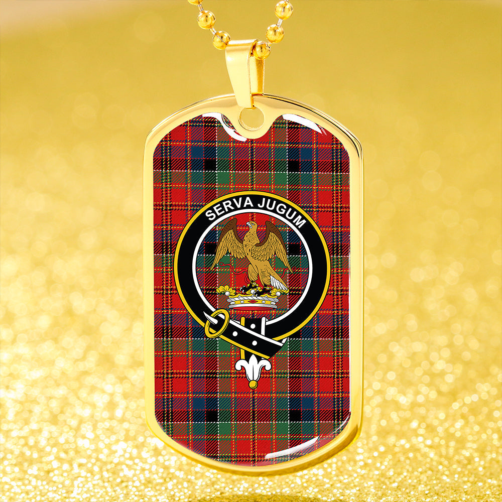 Hay and Leith Modern Clan Badge Classic Tartan Dog Tag Necklace