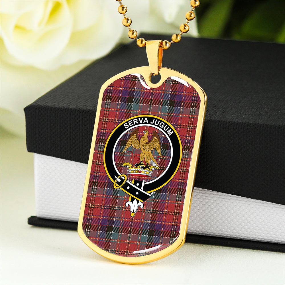 Hay and Leith Weathered Clan Badge Classic Tartan Dog Tag Necklace