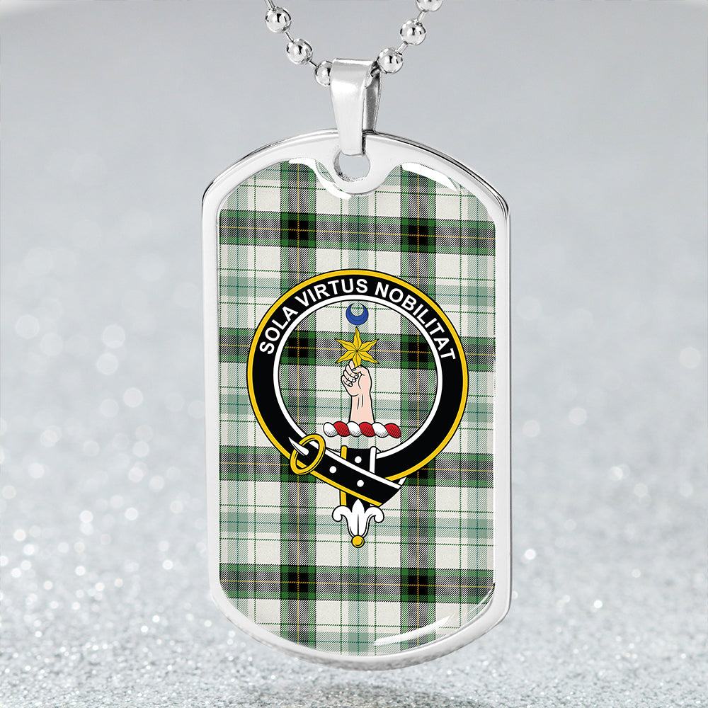 Henderson Dress #2 (MacKendrick Dress #2) Ancient Clan Badge Classic Tartan Dog Tag Necklace