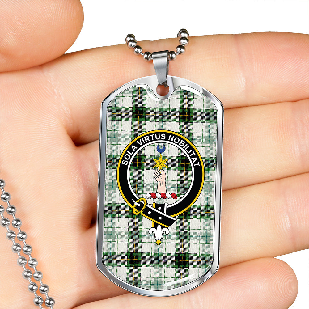 Henderson Dress #2 (MacKendrick Dress #2) Ancient Clan Badge Classic Tartan Dog Tag Necklace