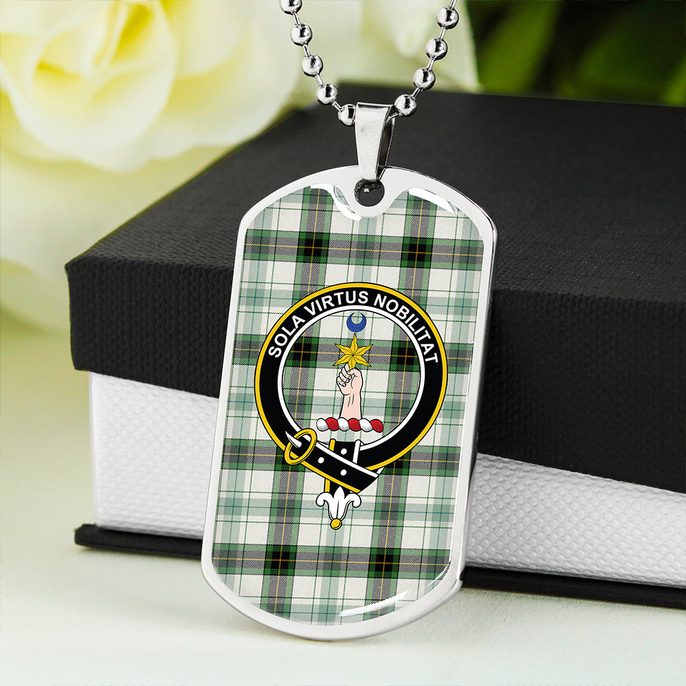Henderson Dress #2 (MacKendrick Dress #2) Ancient Clan Badge Classic Tartan Dog Tag Necklace