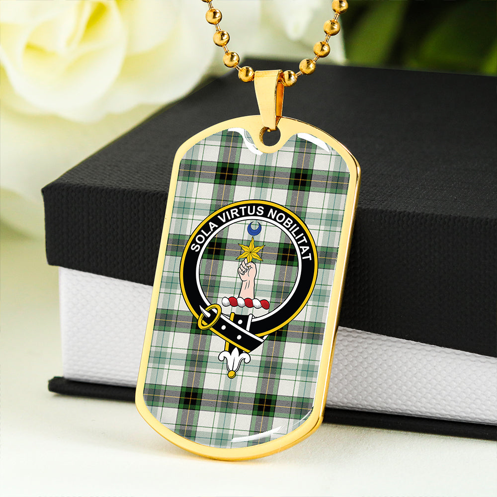 Henderson Dress #2 (MacKendrick Dress #2) Ancient Clan Badge Classic Tartan Dog Tag Necklace