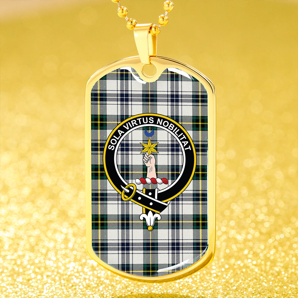 Henderson Dress #3 (MacKendrick Dress #3) Modern Clan Badge Classic Tartan Dog Tag Necklace