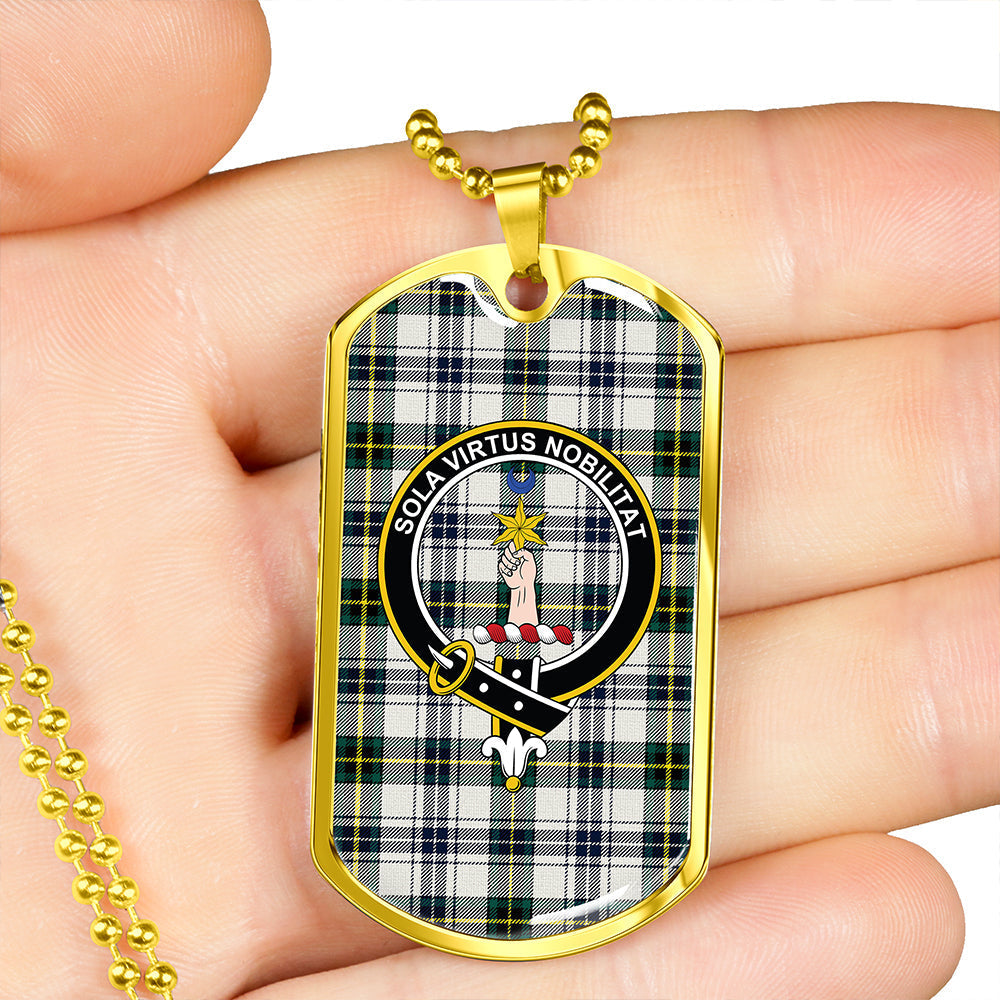 Henderson Dress #3 (MacKendrick Dress #3) Modern Clan Badge Classic Tartan Dog Tag Necklace
