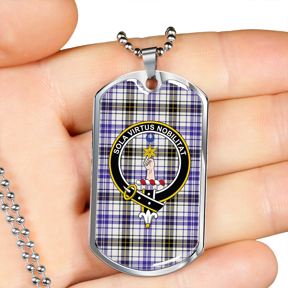 Henderson Dress (MacKendrick Dress) Modern Clan Badge Classic Tartan Dog Tag Necklace