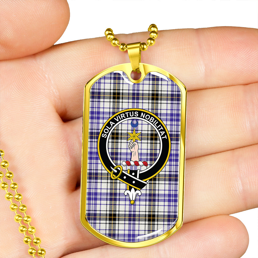 Henderson Dress (MacKendrick Dress) Modern Clan Badge Classic Tartan Dog Tag Necklace