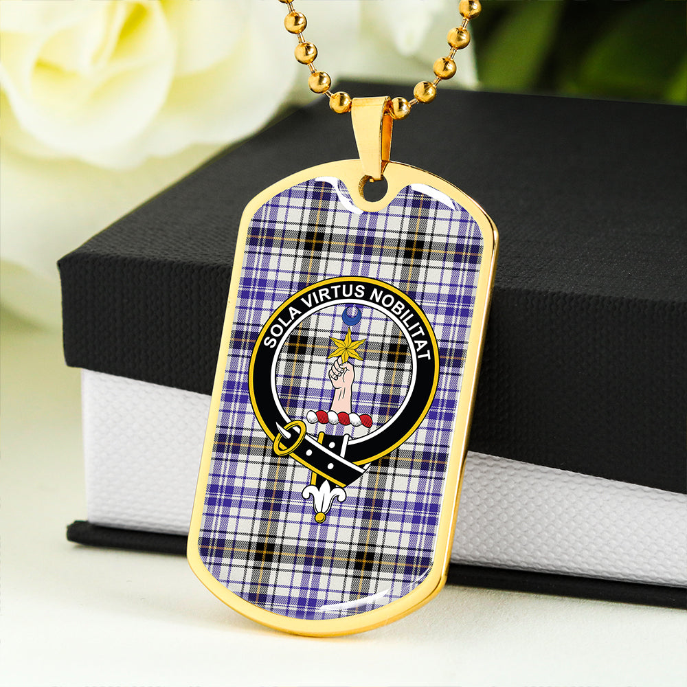 Henderson Dress (MacKendrick Dress) Modern Clan Badge Classic Tartan Dog Tag Necklace