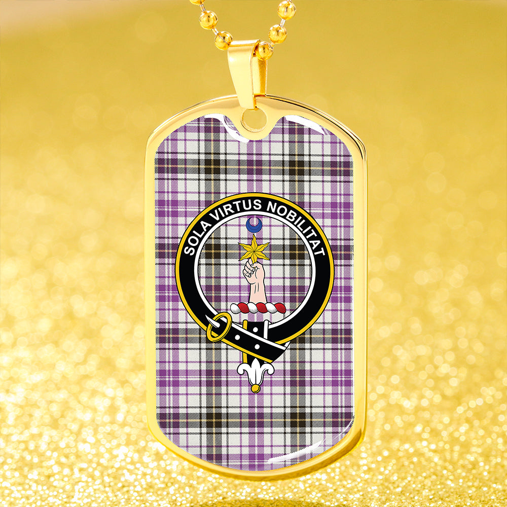 Henderson Dress (MacKendrick Dress) Weathered Clan Badge Classic Tartan Dog Tag Necklace