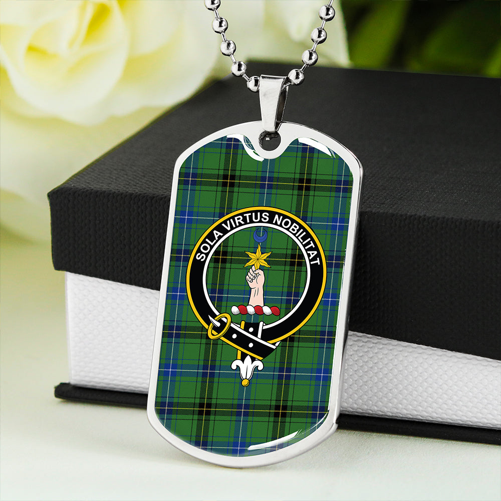 Henderson Modern Clan Badge Classic Tartan Dog Tag Necklace