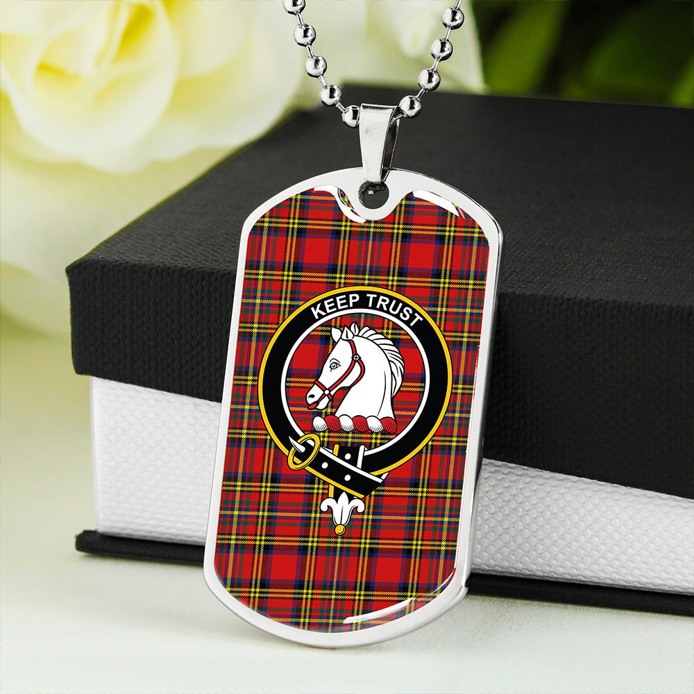 Hepburn Modern Clan Badge Classic Tartan Dog Tag Necklace