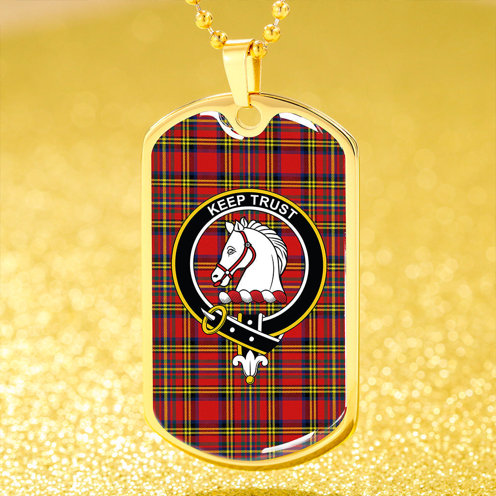 Hepburn Modern Clan Badge Classic Tartan Dog Tag Necklace