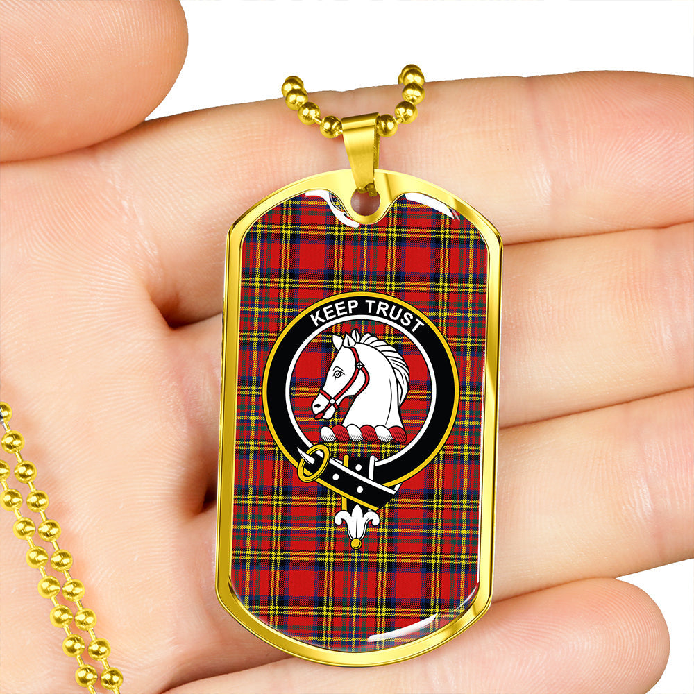 Hepburn Modern Clan Badge Classic Tartan Dog Tag Necklace
