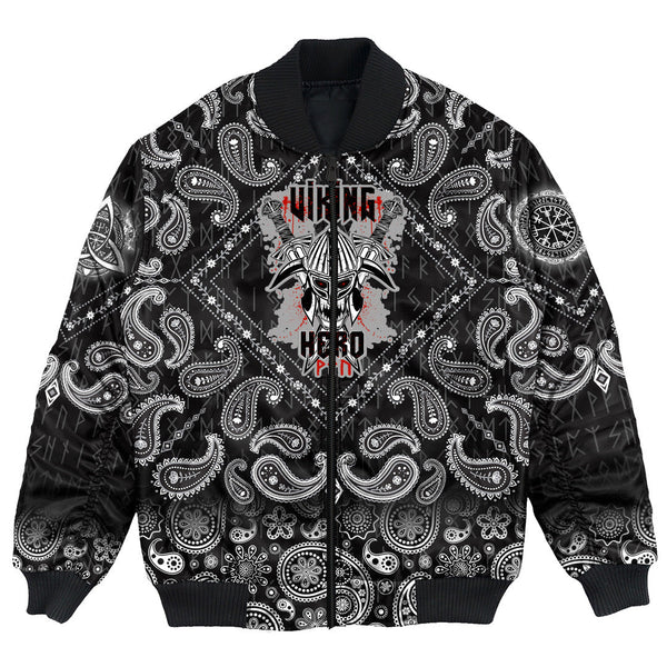 Viking Bomber Jacket Hero with Bandana Paisley Style