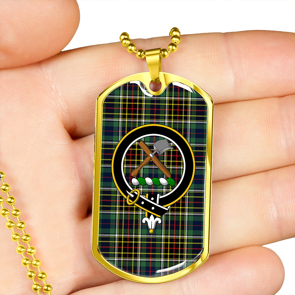 Hislop #2 Modern Clan Badge Classic Tartan Dog Tag Necklace