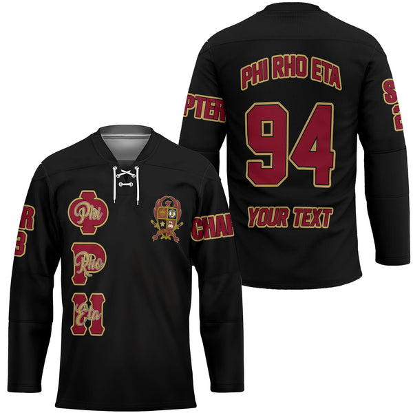 Fraternity Hockey Jersey - Personalized Phi Rho Eta Hockey Jersey Original Dark Style