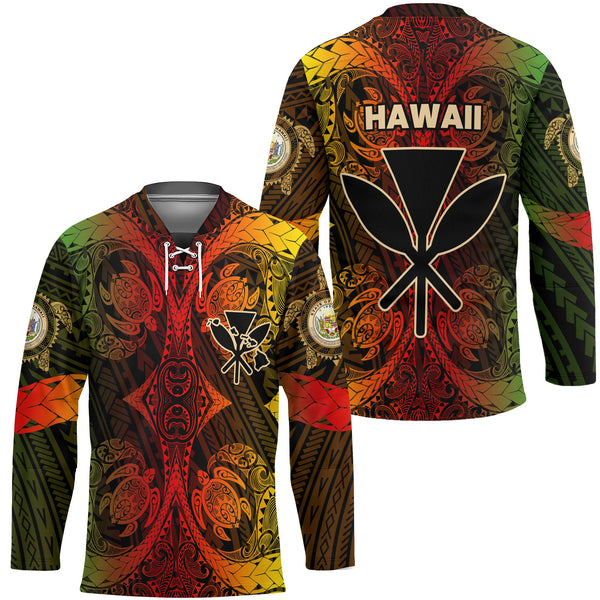 Kanaka Maoli Hawaii Hockey Jersey Reggae Style