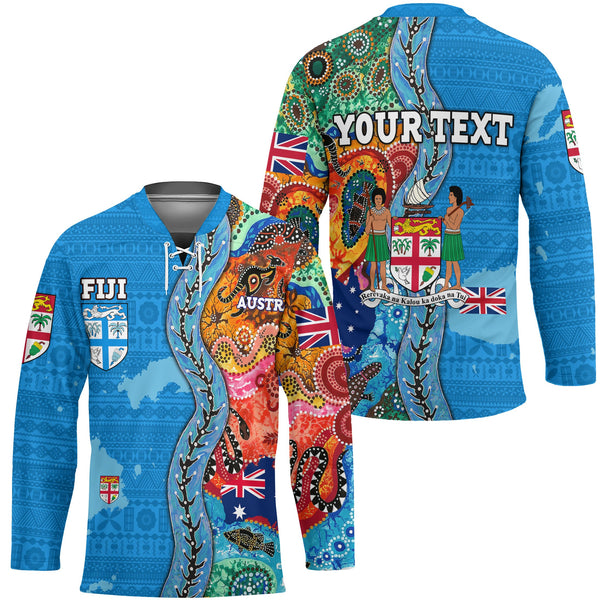 Custom Fiji Tapa & Australia Aboriginal Hockey Jersey