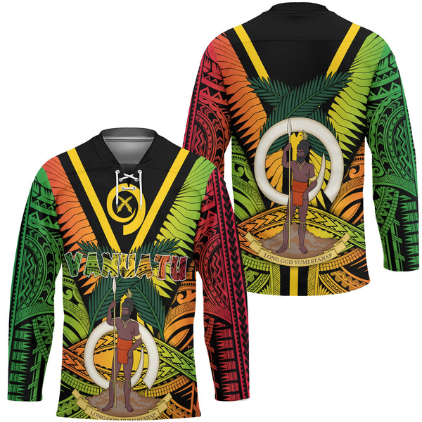 Vanuatu Hockey Jersey Coat Of Arms Reggae Style