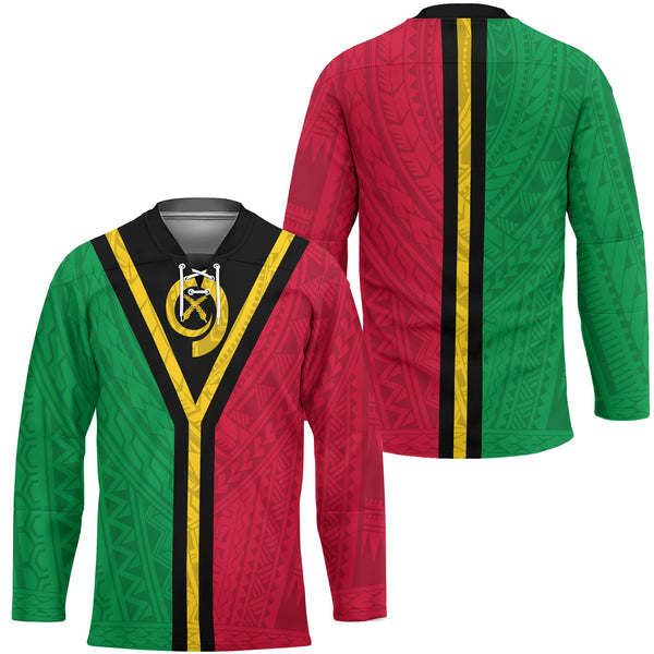 Vanuatu Hockey Jersey Polynesian Flag Style