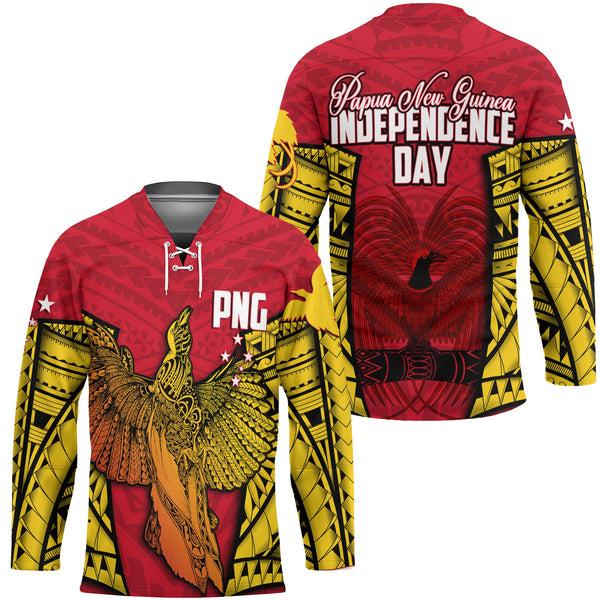 Papua New Guinea Independence Day Hockey Jersey Raggiana Bird of Paradise Style