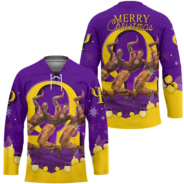 Fraternity Hockey Jersey - OPP Christmas Hockey Jersey Omega Man Hand Sign Style