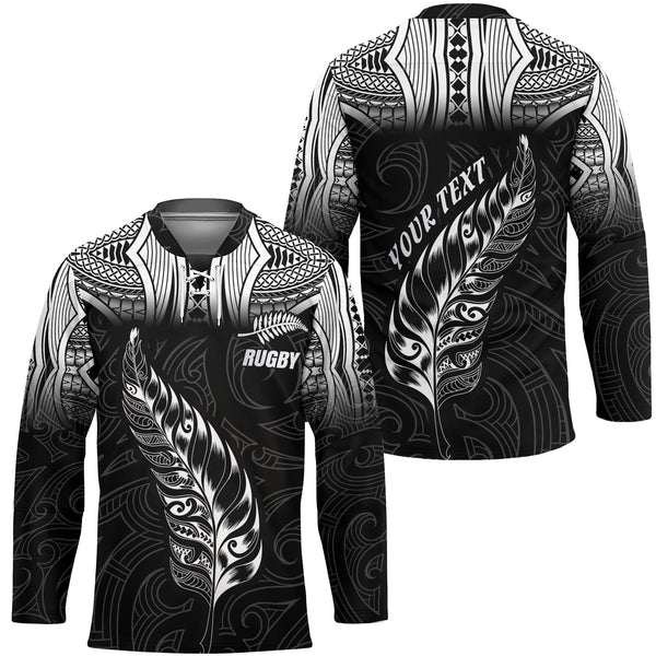 Custom New Zealand Rugby Hockey Jersey Maori Silver Fern Aotearoa - LH1