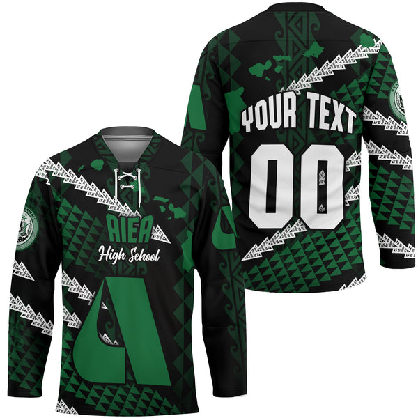 Hawaii Aiea High School Custom Hockey Jersey Map Style