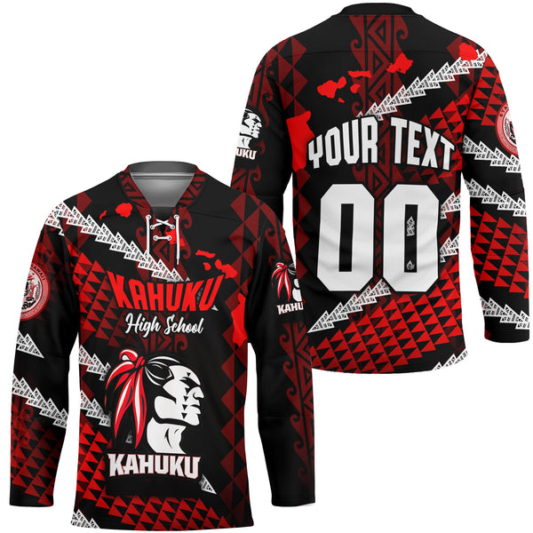 Hawaii Kahuku High & Intermediate School Custom Hockey Jersey Map Style