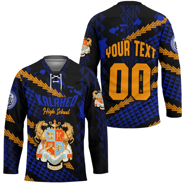 Hawaii Kalaheo High School Custom Hockey Jersey Map Style