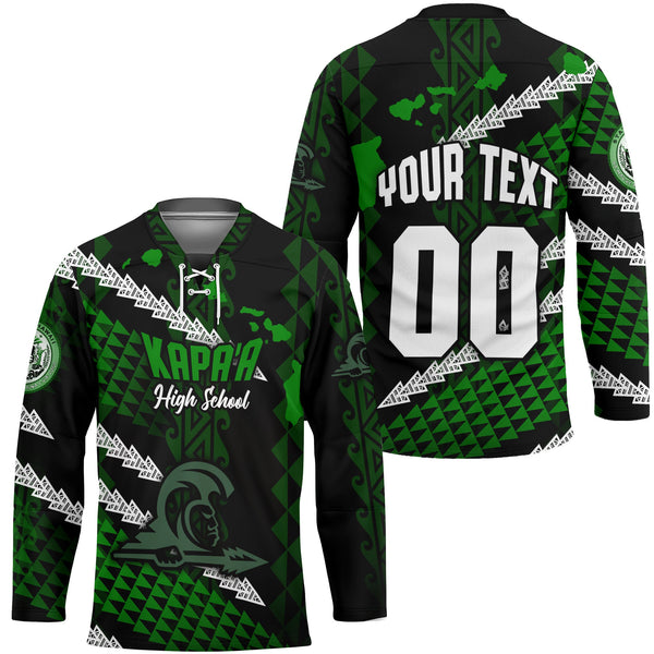 Hawaii Kapaa High School Custom Hockey Jersey Map Style