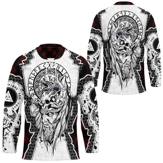 Viking Hockey Jersey Odin and Valknut Brush Style