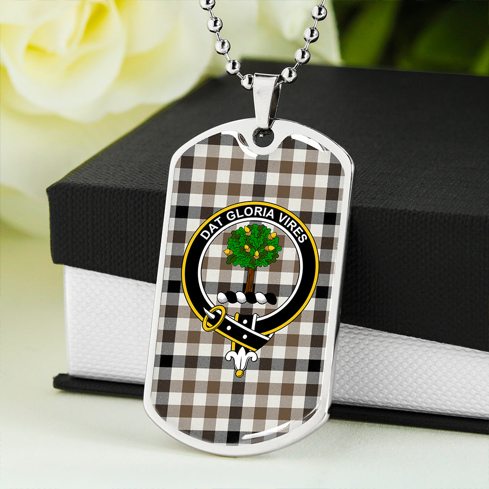 Hogg Ancient Clan Badge Classic Tartan Dog Tag Necklace