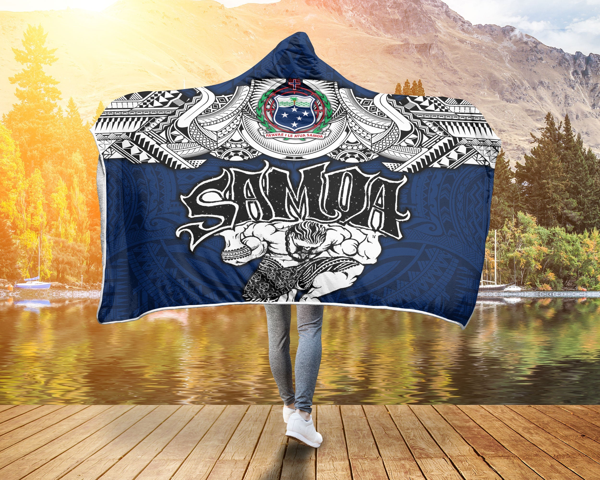 Samoa Warrior Hooded Blanket