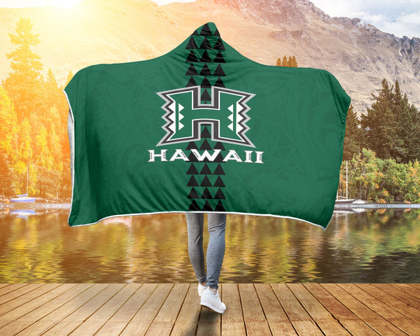 Hawaii Rainbow Warriors Rugby Hooded Blanket