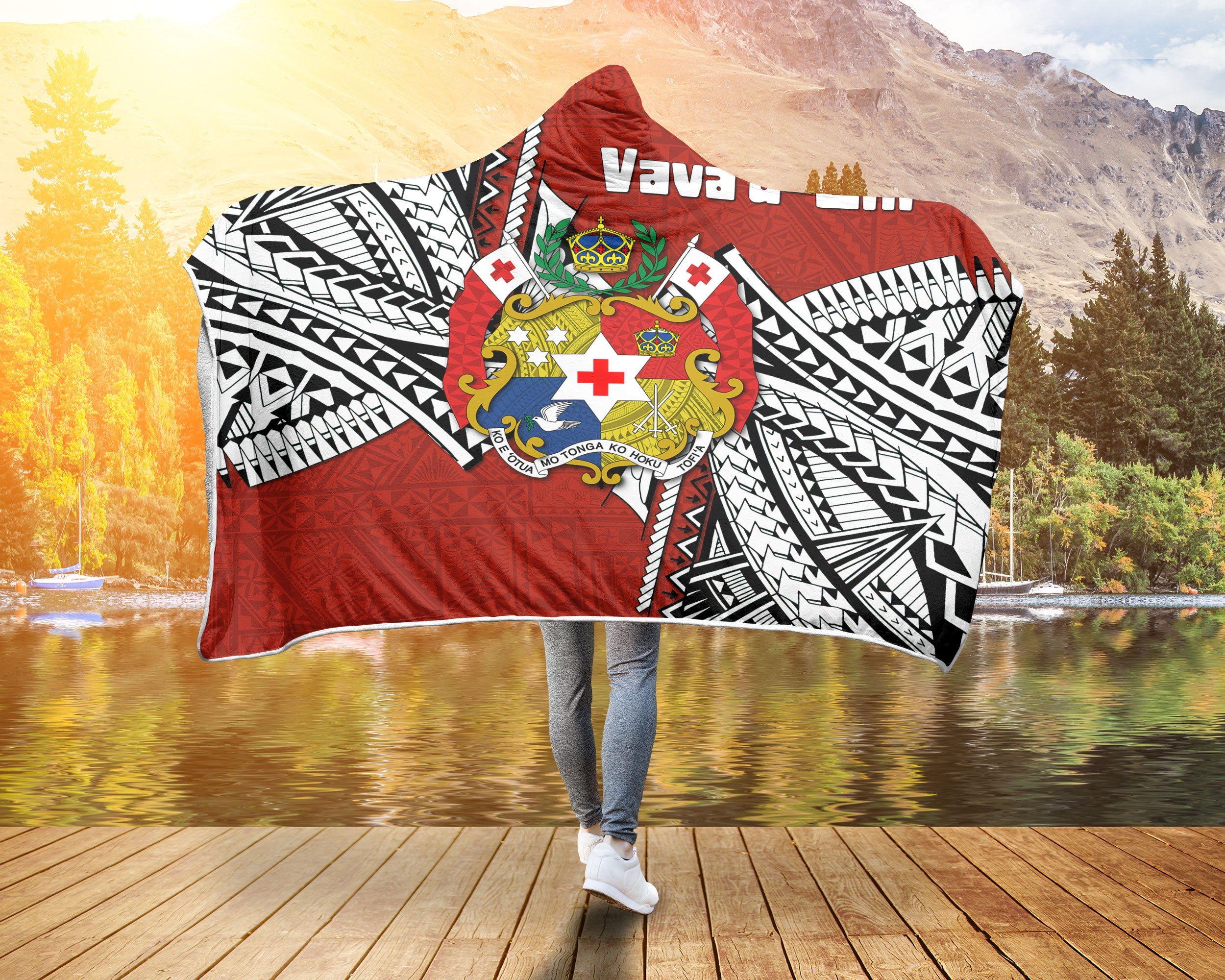 Tonga Vava'u Lahi Coat Of Arms Hooded Blanket