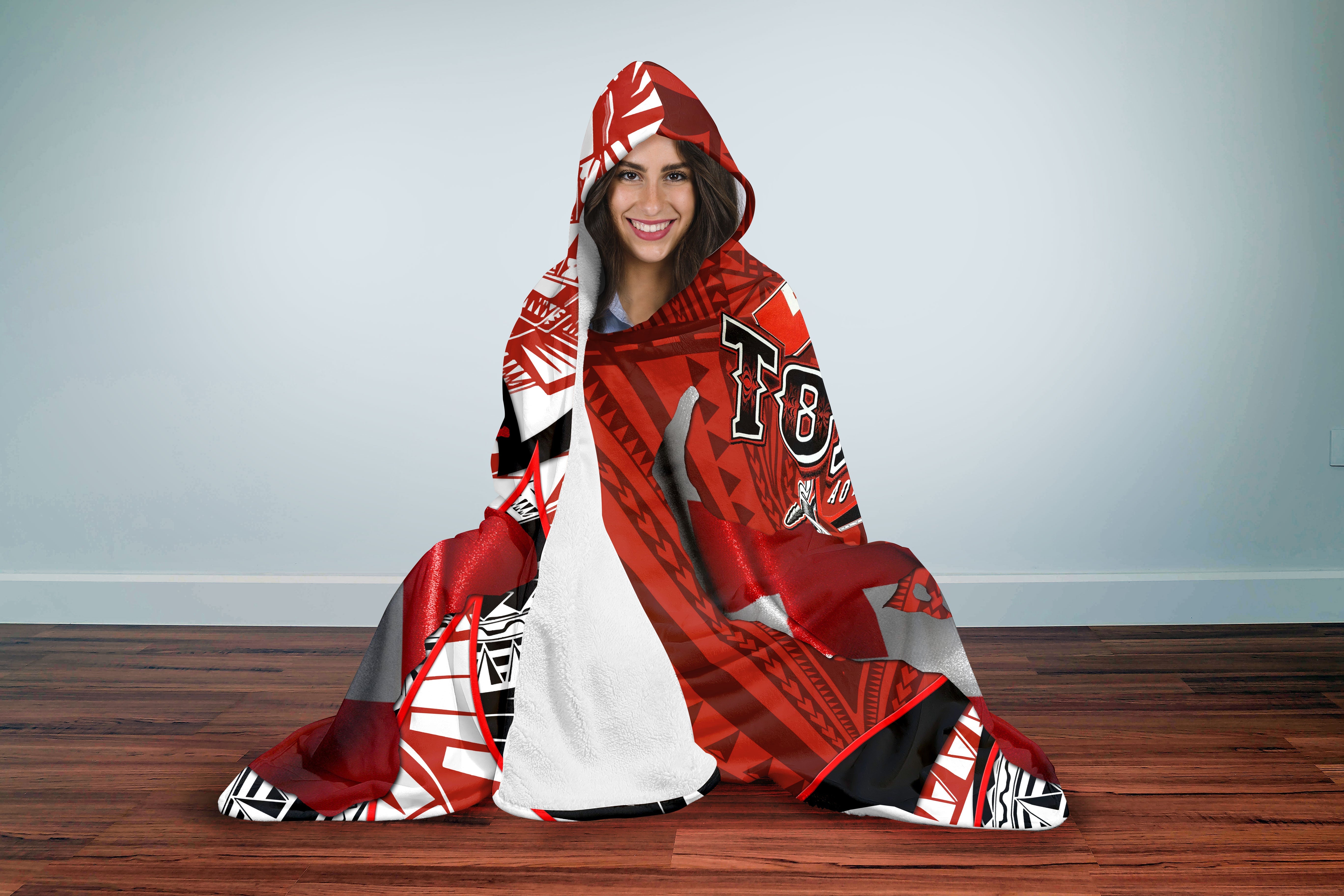 Tonga In My Heart Royal Coat Of Arms Hooded Blanket