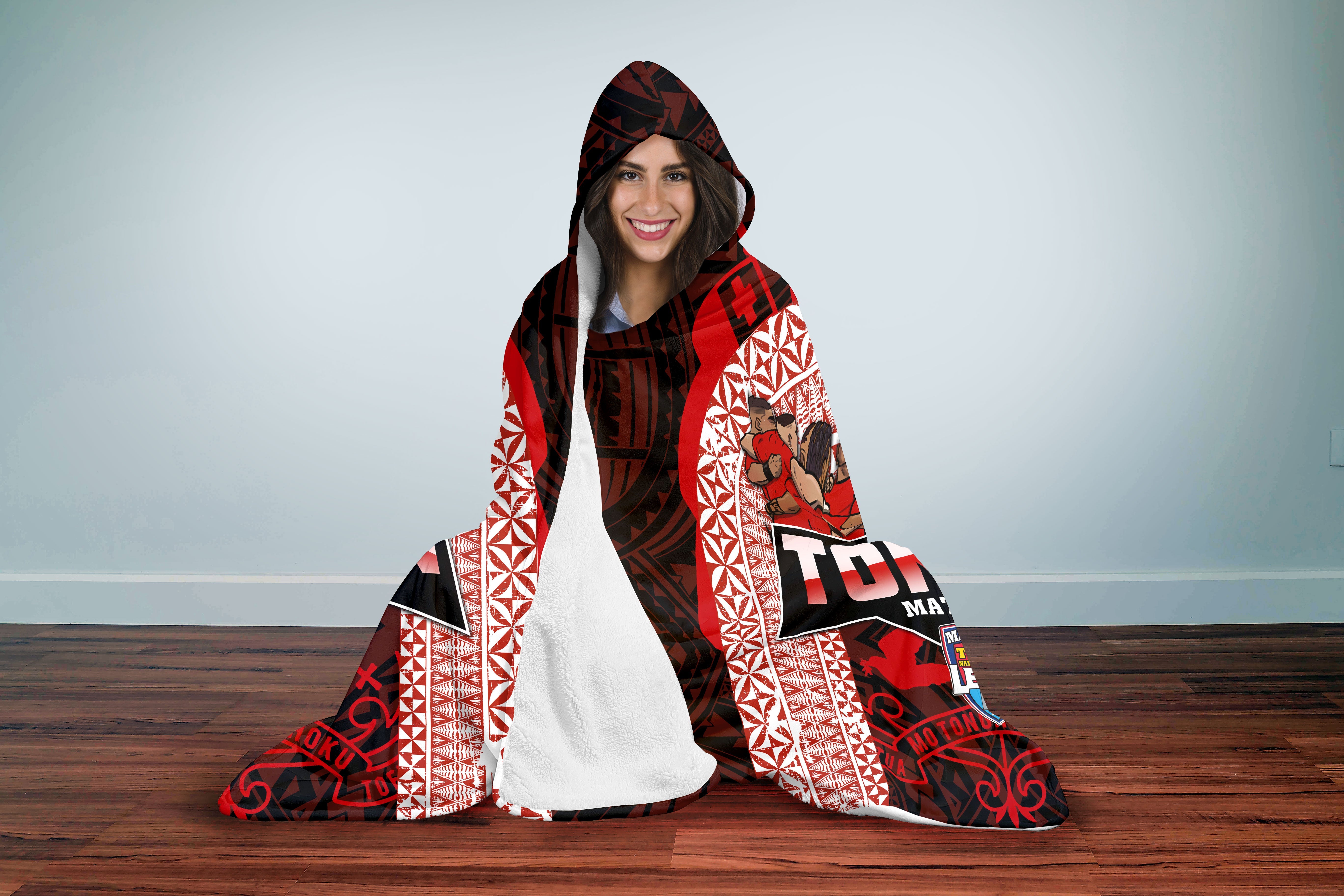 Tonga Mate Ma'a Rugby League Hooded Blanket