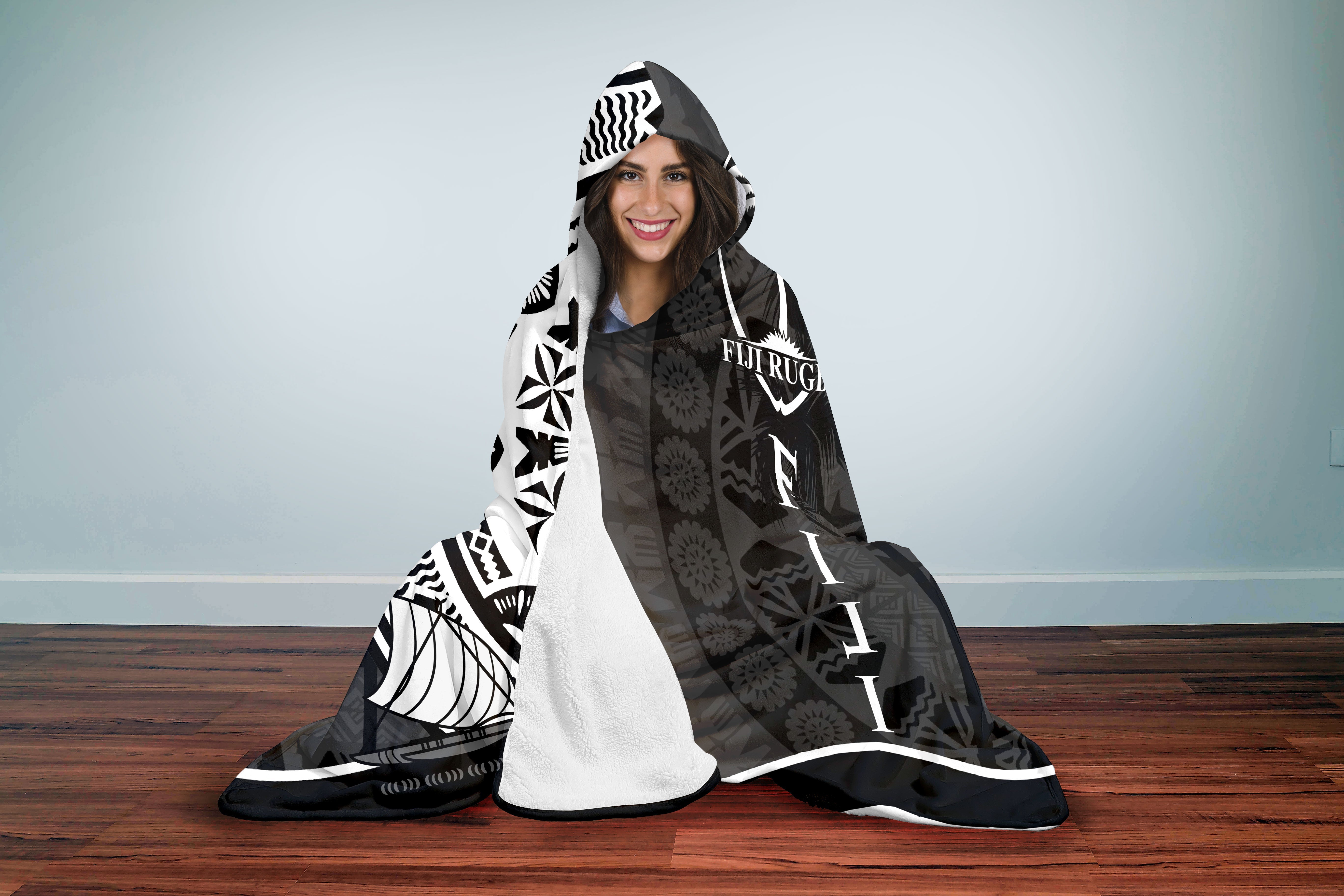 Fiji Rugby Hooded Blanket