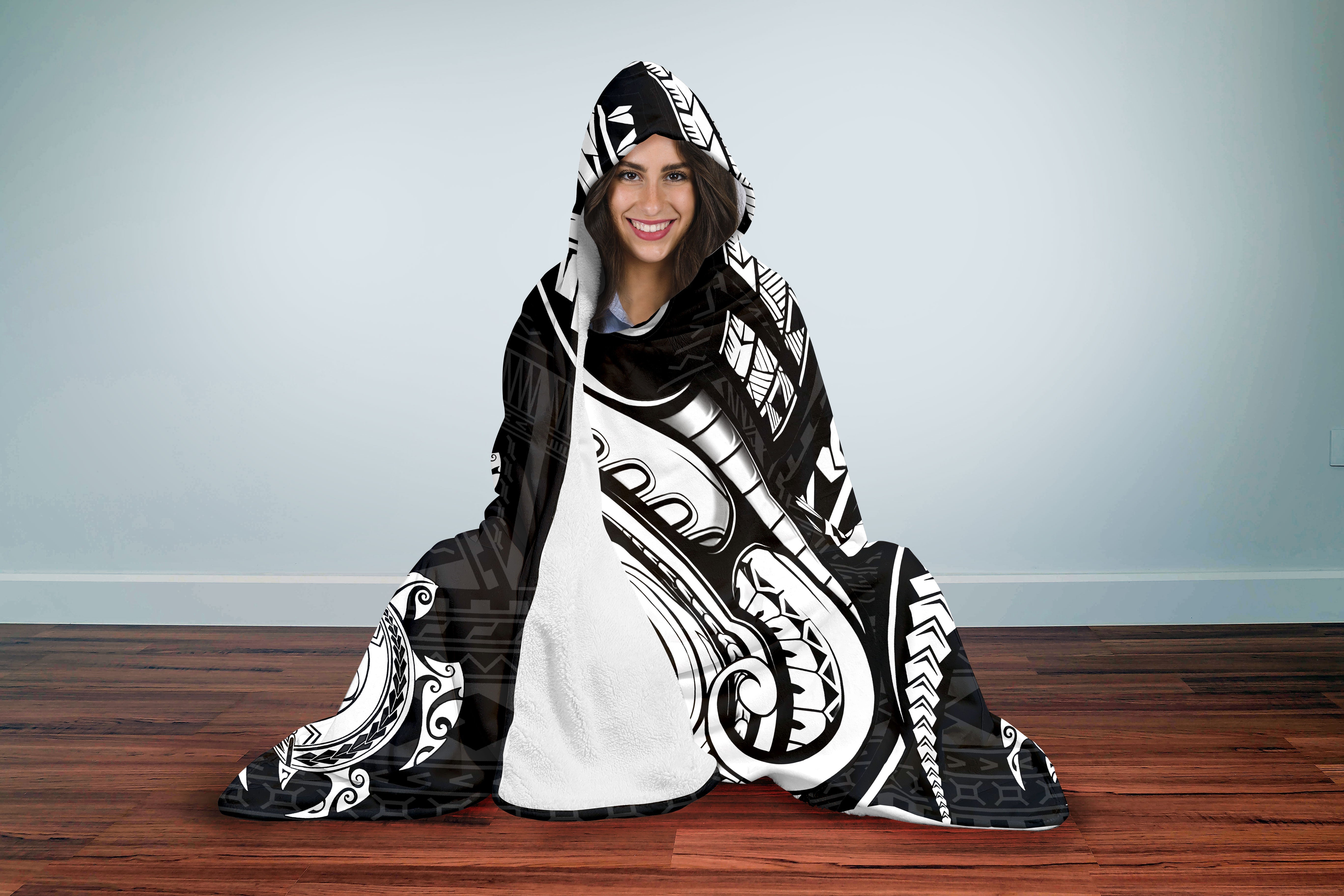 Seal Of American Samoa Hooded Blanket Turtle Style