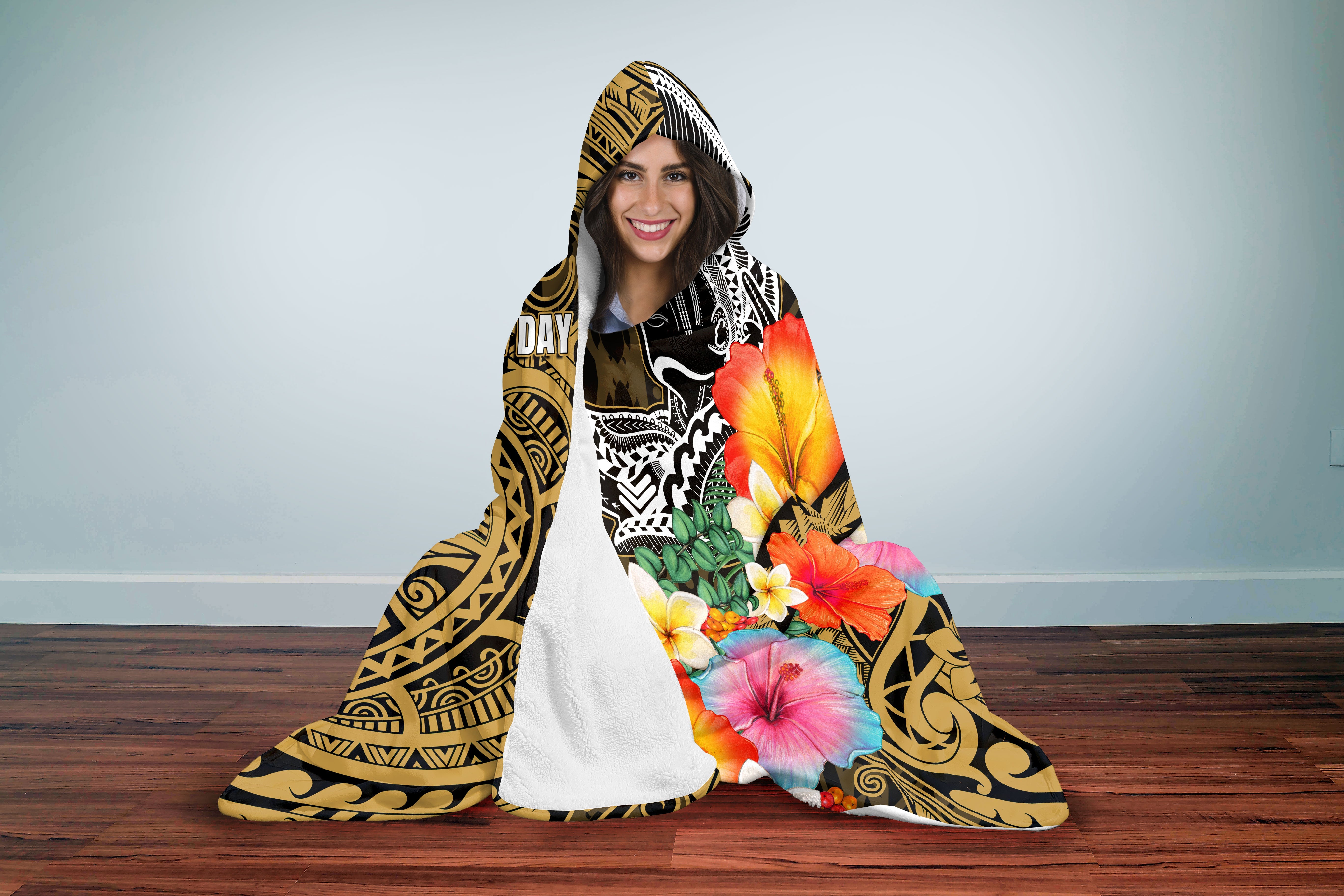 Hawaii Day King Kamehameha Hooded Blanket