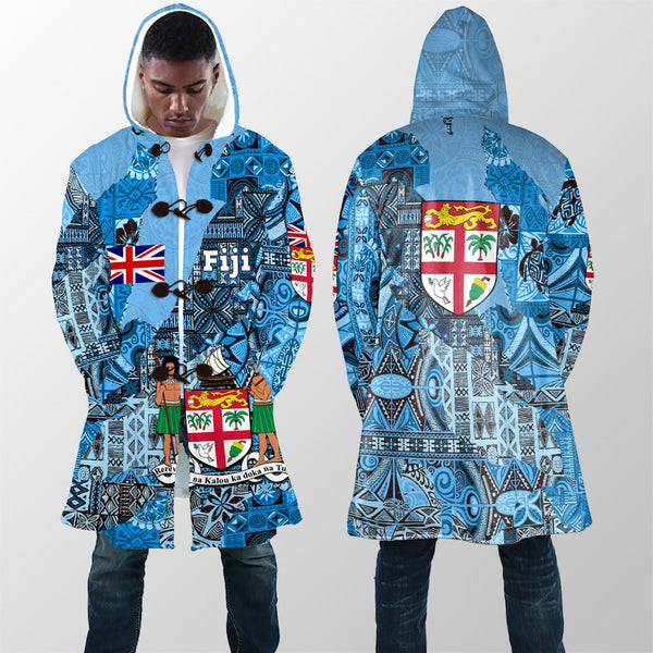 Fiji Flag & Coat Of Arms Hooded Coat