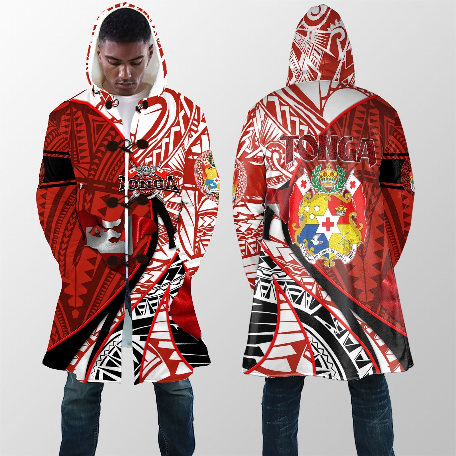 Tonga In My Heart Royal Coat Of Arms Hooded Coat