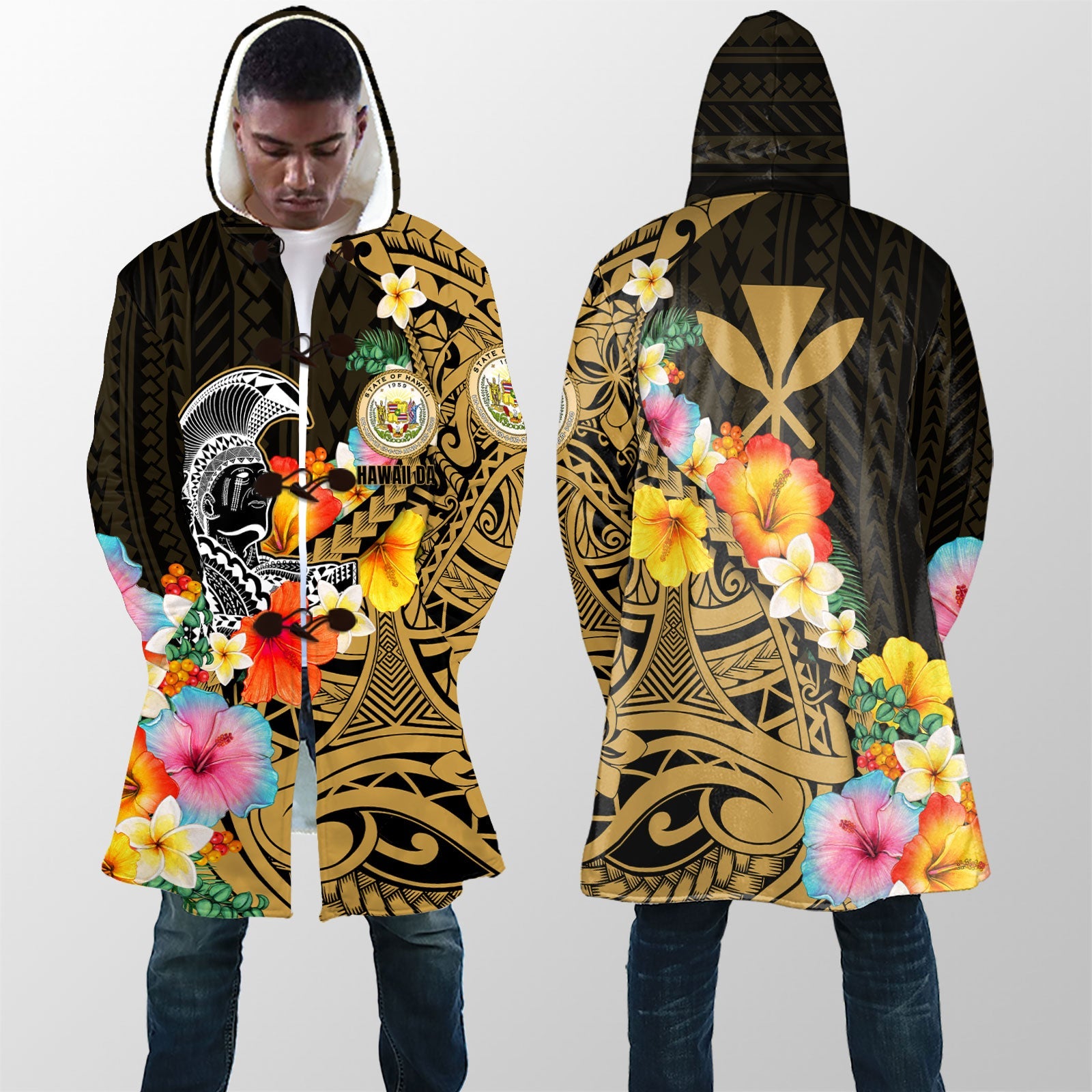 Hawaii Day King Kamehameha Hooded Coat