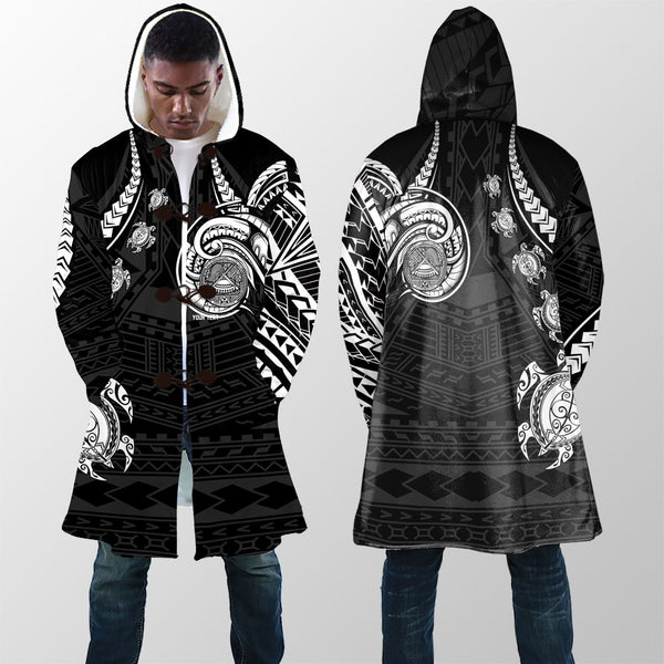 Seal Of American Samoa Hooded Coat Turtle Style