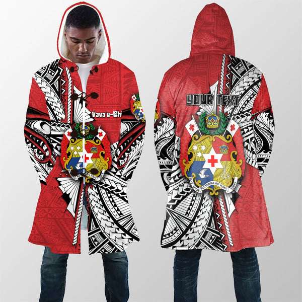 Custom Tonga Vava'u Lahi Coat Of Arms Hooded Coat