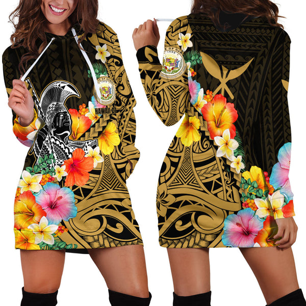 Hawaii Day King Kamehameha Hoodie Dress